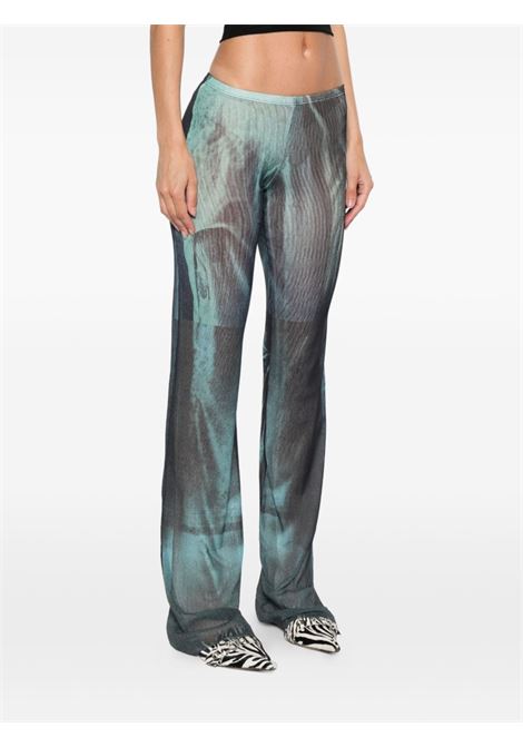 pantaloni mesh printed médaillon donna indigo JEAN PAUL GAULTIER | 25/03-W-TR019-M004P5557